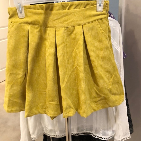 DAVI & DANI Pants - Davi &Dani mustard color corduroy skort. Skirt in front shorts in back. Sz small